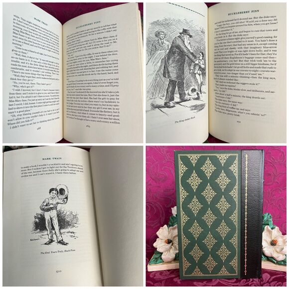 Vintage Book: The Adventures of Huckleberry Finn by Mark Twain, Franklin Library - Picture 10 of 10